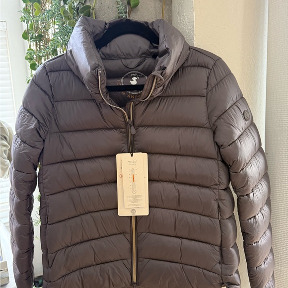 SAVE THE DUCK Jackets & Blazers - SAVE THE DUCK Women's Quilted Puff Jacket in Dark Brown